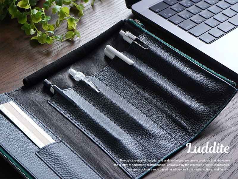 【イタリアンレザー MAYA】ペンケース ロール ベンディ エッセンシャル 本革 Luddite ラダイト