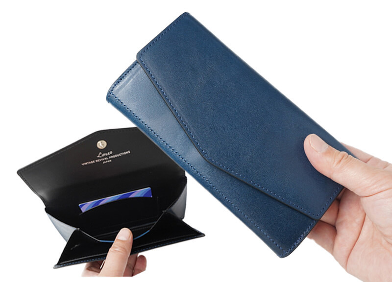 【栃木レザー】コンパクト 長財布 Vintage Revival Productions Loneo basic 本革 日本製