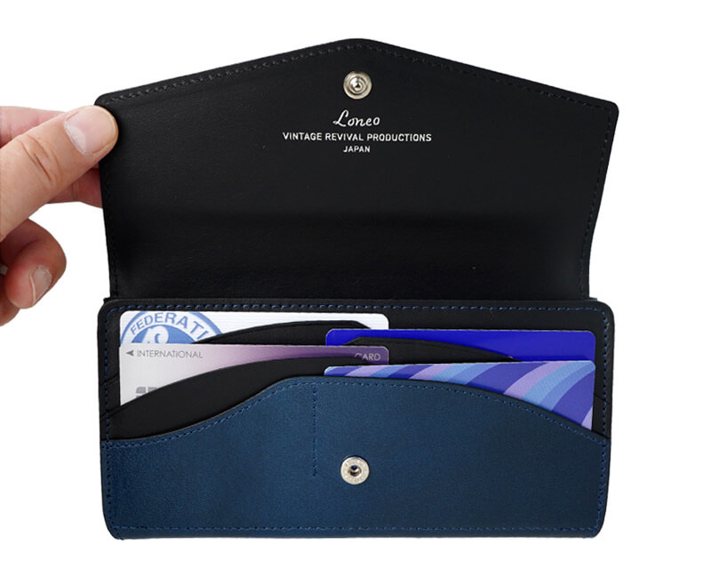 【栃木レザー】コンパクト 長財布 Vintage Revival Productions Loneo basic 本革 日本製