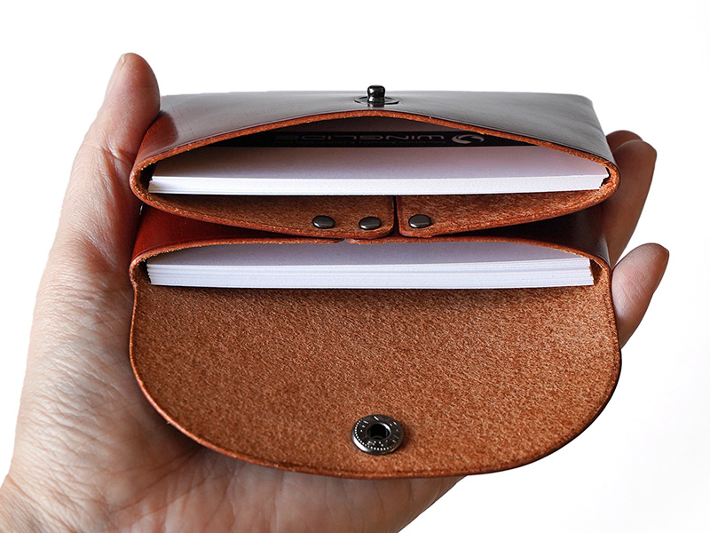 名刺入れ 蛇腹マチ【イタリアンレザー IBIZA】ミニウォレット / カードケース WINGLIDE 本革 日本製