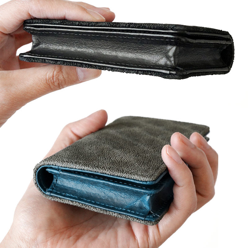 名刺入れ 通しマチ【象革】 名刺入れ FOX CARD CASE 9 日本製
